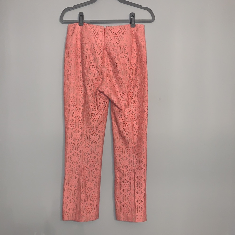 Corey Lynn Calter Lace Crop Pink Pants Purchased from Anthropologie Sz 4 - Picture 2 of 10